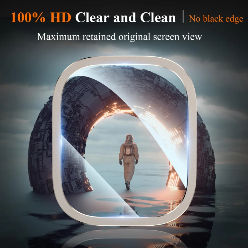 2pcs Tempered Glass for Apple Watch Ultra 49mm Titanium Metal Frame Anti-Scratch film Serie Ultra 2 Screen Protector Accessories view 4