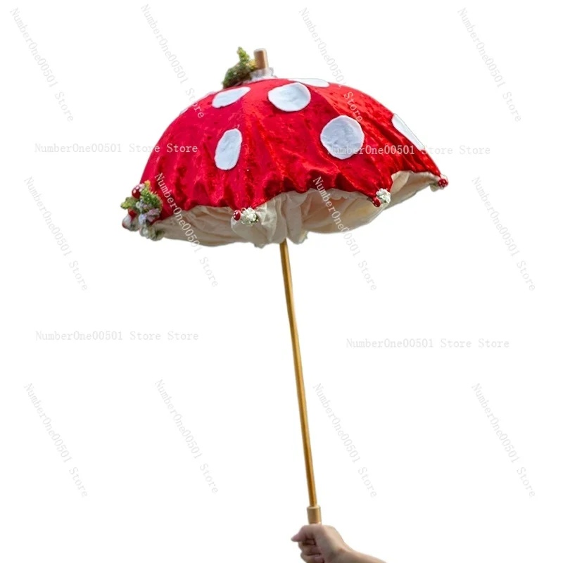 

Handmade Mushroom LO Umbrella Eiza Cosplay Cute Photography Prop for Kids Fashion Show