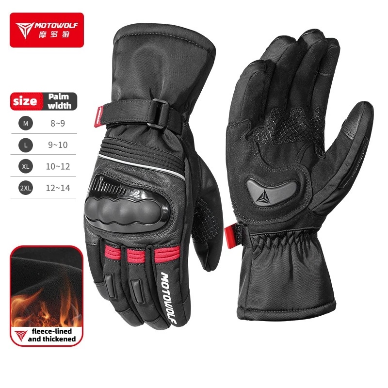 

Motowolf зимние мотоциклетные термоперчатки ветрозащитные перчатки для мотокросса кожаные мото мужские водонепроницаемые байкерские перчатки Перчатки Защитные