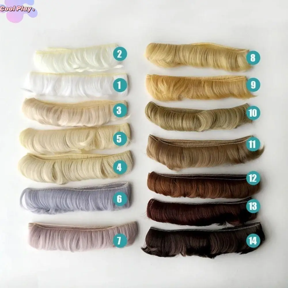 

High-temperature Wire Bjd DIY Fringe Hair 5x100cm Short BJD/SD Wig Fringe Hair Colorful Tassel Hair Row Synthetic Short Hair Bjd