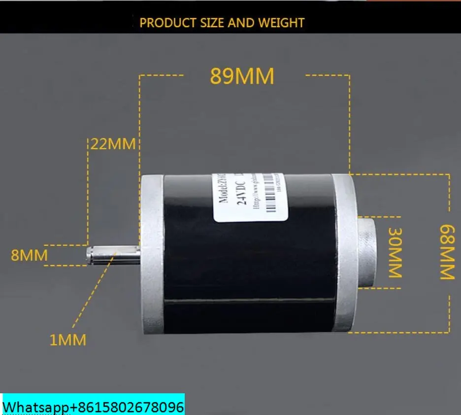 24V 150w 7000rpm DC motor high torque low voice double ball bearing lathe machine