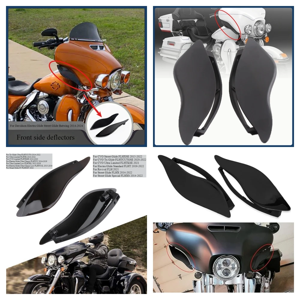 Motorcycle Adjustable Fairing Air Deflectors Fairing Side Shield For Davidson Electra Glide Street Glide Batwing 2014-2023 2024