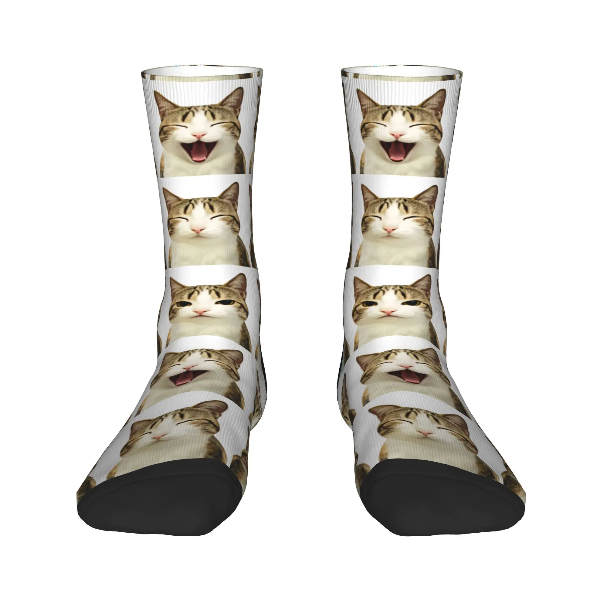 Meowl Cat Mood Board Socks Autumn  Stockings Modern Men's Warm Soft Socks Graphic Skateboard Non-Slip Socks