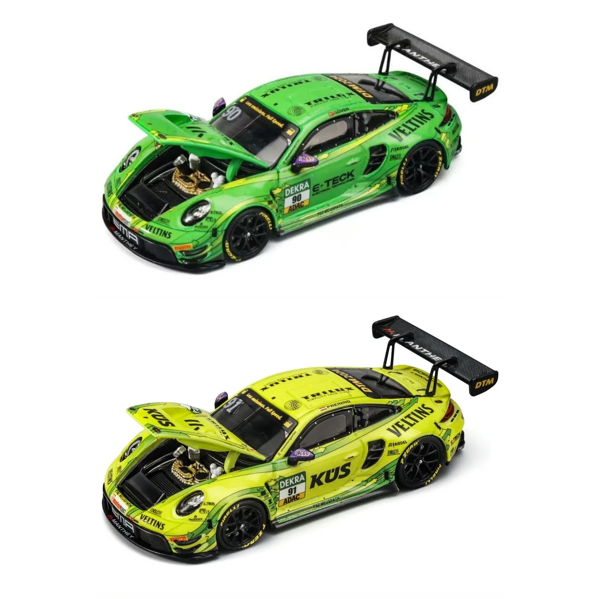 

TrendsHobby TH 1:64 911 GT3 R DTM 2024, модель автомобиля Champion из сплава