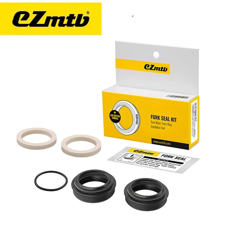 

EZmtb Bike Bicycle Shock Suspension Front Fork Oil Dust Seals Wipers Kit Foam Ring Driver 30/32/ 35/36/38/40mm