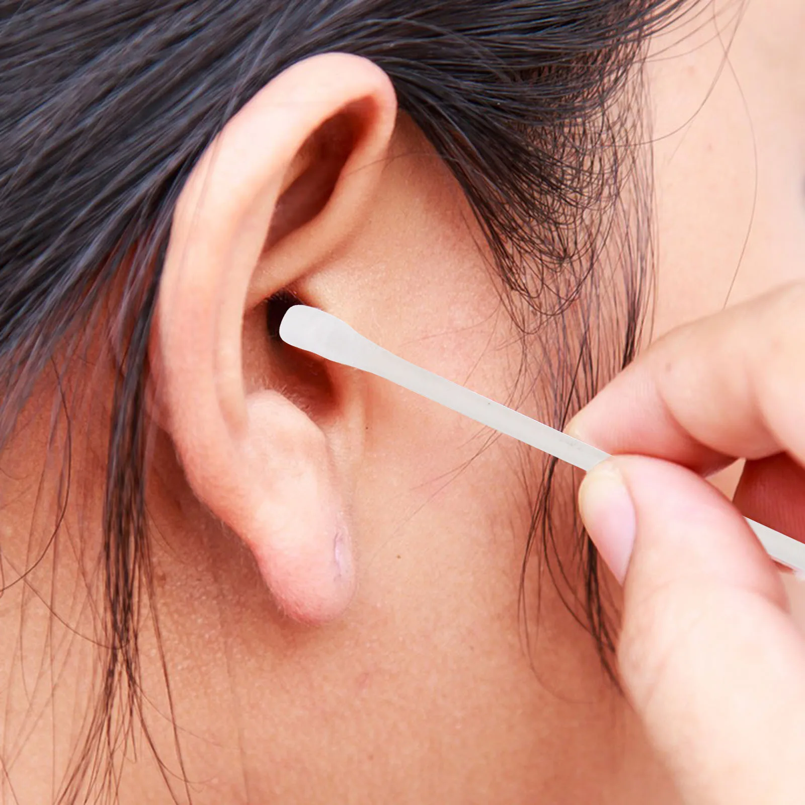 3 صناديق مسحات قطنية لقطف الأذن للاستعمال مرة واحدة ذات طرفين آمنة للجميع باللون الأبيض مثالية لتنظيف الأذن أعواد قطنية