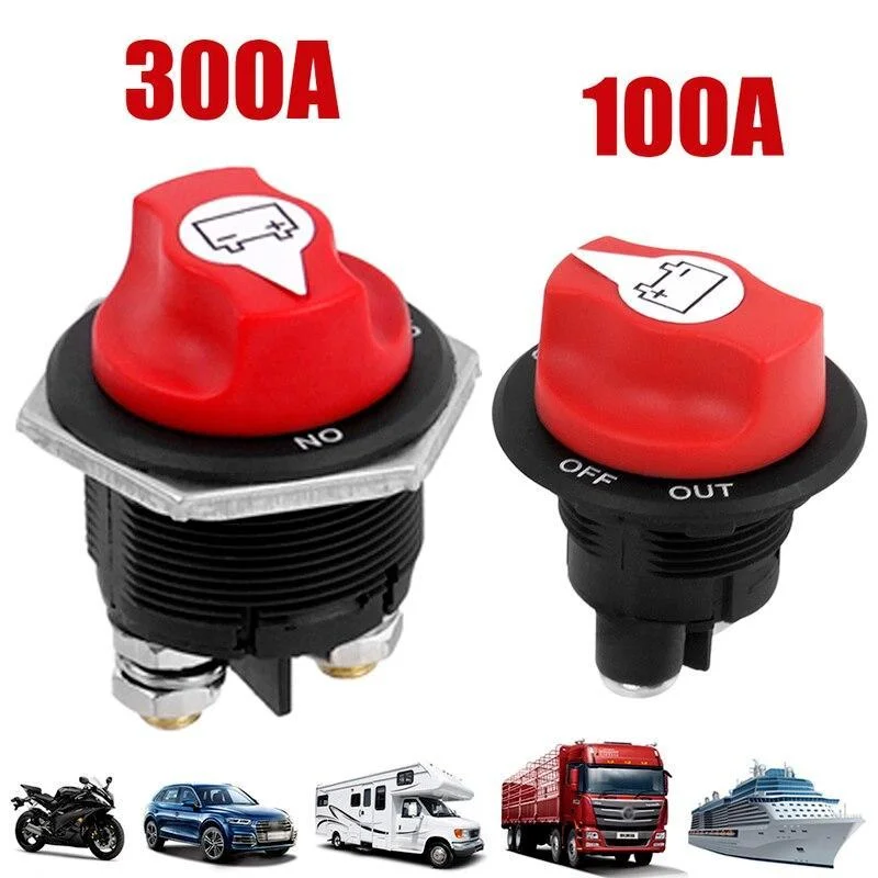 50/100/200/300A Safety Car Battery Rotary Isolating Switch Cuts Off Insulator Isolator Power Supply Suitable for Motorcycle