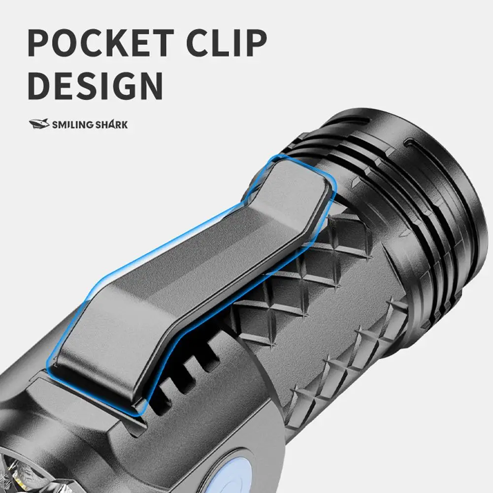 Mini Rechargeable LED Flashlight Bright Pocket Torch for Outdoor Camping Hiking Home Emergency Use Compact Portable Light