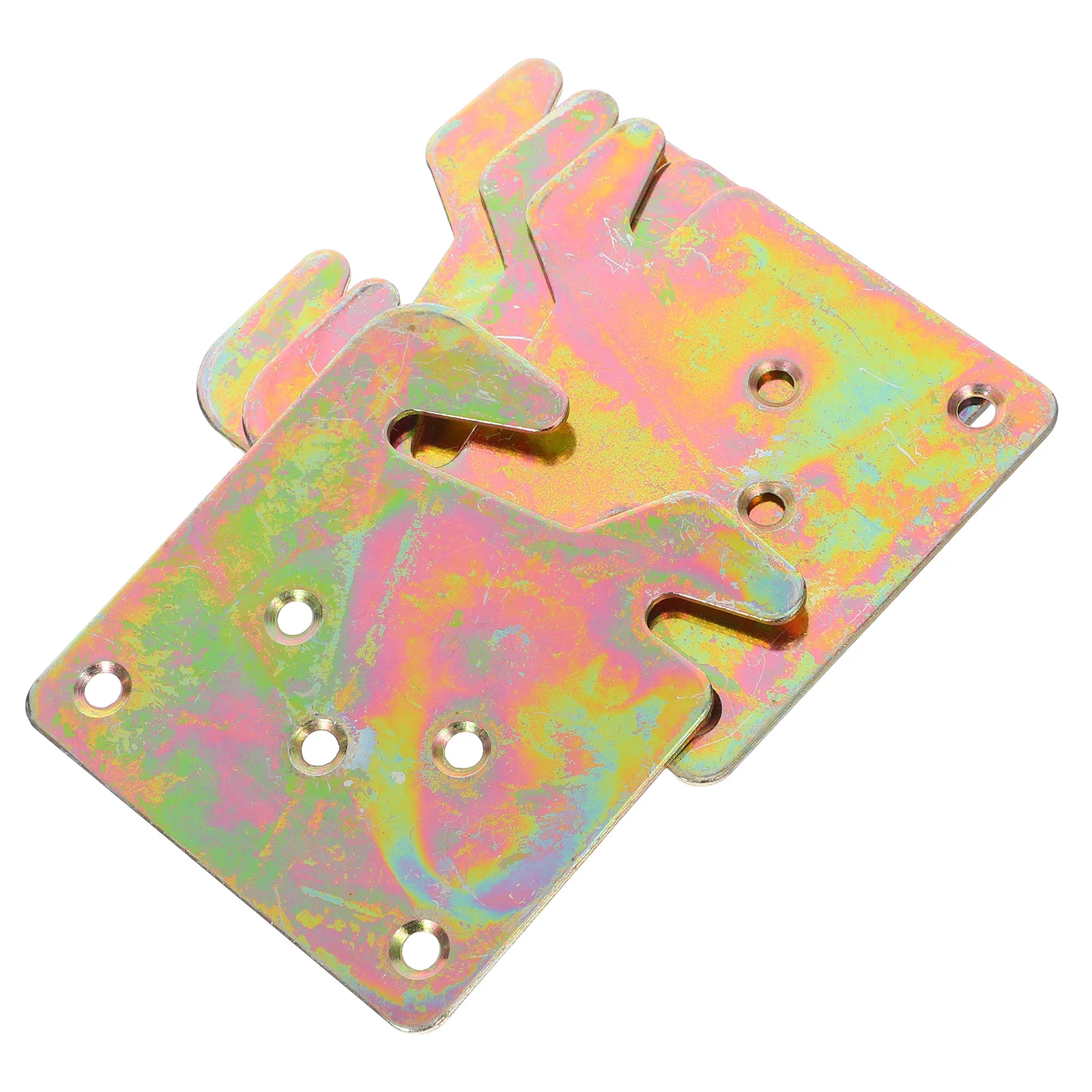 

4Pcs Heavy Duty Metal Bed Rail Hook Plates Sturdy Brackets Secure Headboard Footboard Universal Wooden Bed Frame Parts