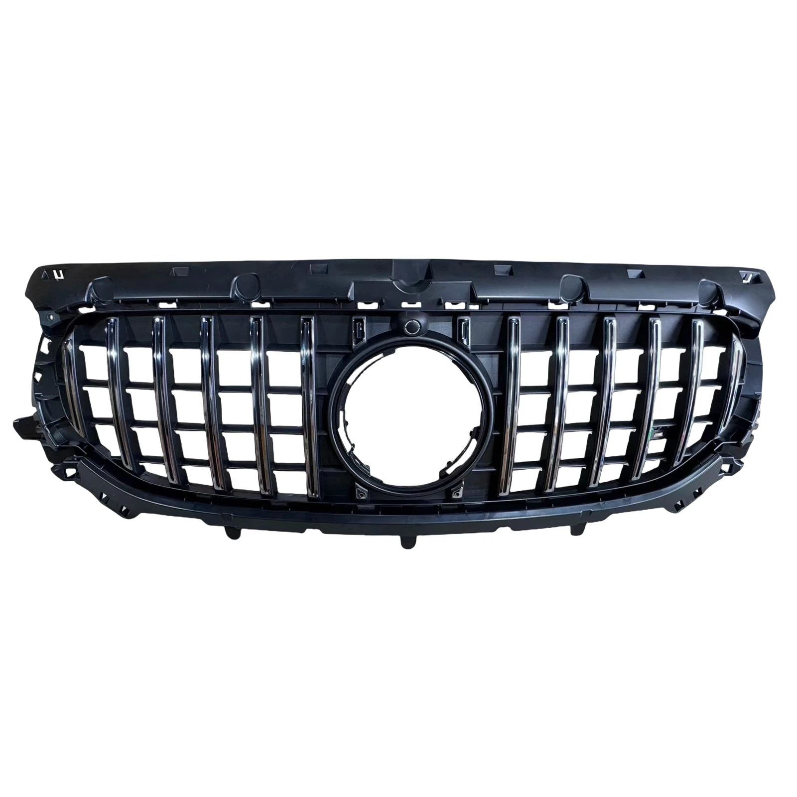 Front Grille Racing Grill For Mercedes Benz H247 GLA CLASS 2024-2025 GT R Style Black/Silver Car Upper Bumper Hood Mesh Grid