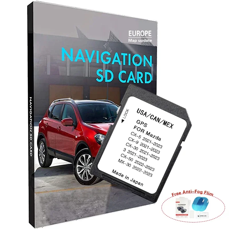 Sat Nav Maps 16GB USA/CAN/MEX SD Card 2023 for Mazda 3 CX-5 CX-9 CX-30 MX-30 CX-50 Vehicle GPS Update Navi Software Navigation