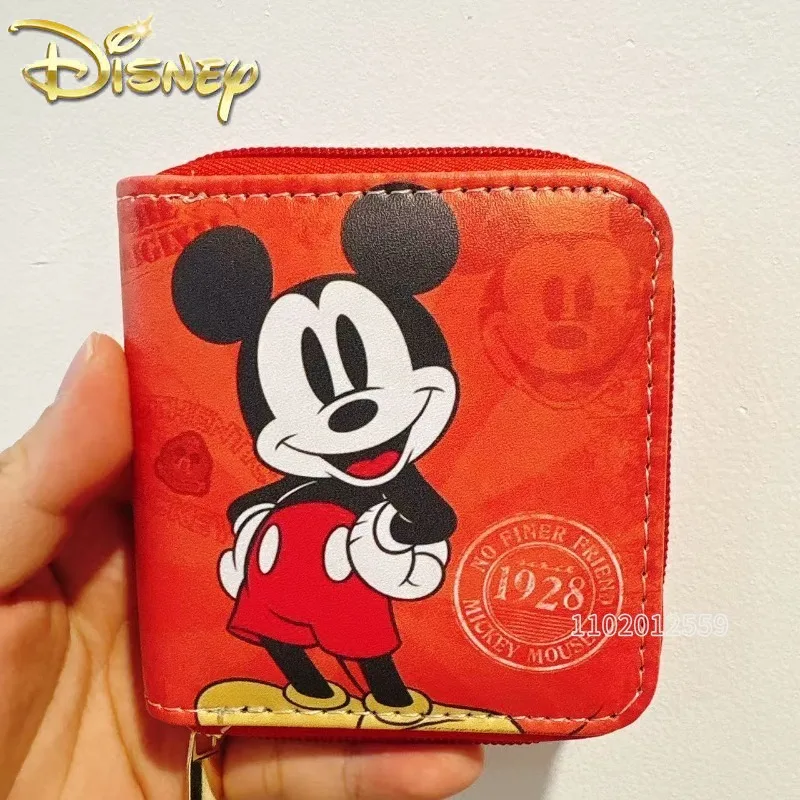 Disney Mickey nueva Mini cartera tendencia de moda Mini monedero de mujer monedero de dibujos animados para niños ranura para múltiples tarjetas de alta calidad