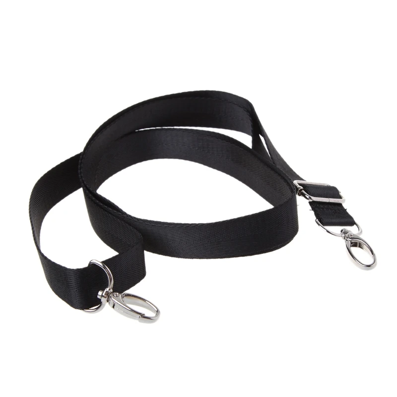 Adjustable Nylon Shoulder Bag Belt Replacement Laptop Crossbody Camera Strap Black Color