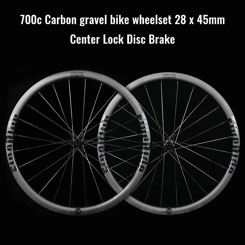 

FineRide Gravel Carbon Wheelset Ratchet System 36T Disc Brake Cyclocross 700C Road Wheels Center Lock HG XDR Hub Rim 29