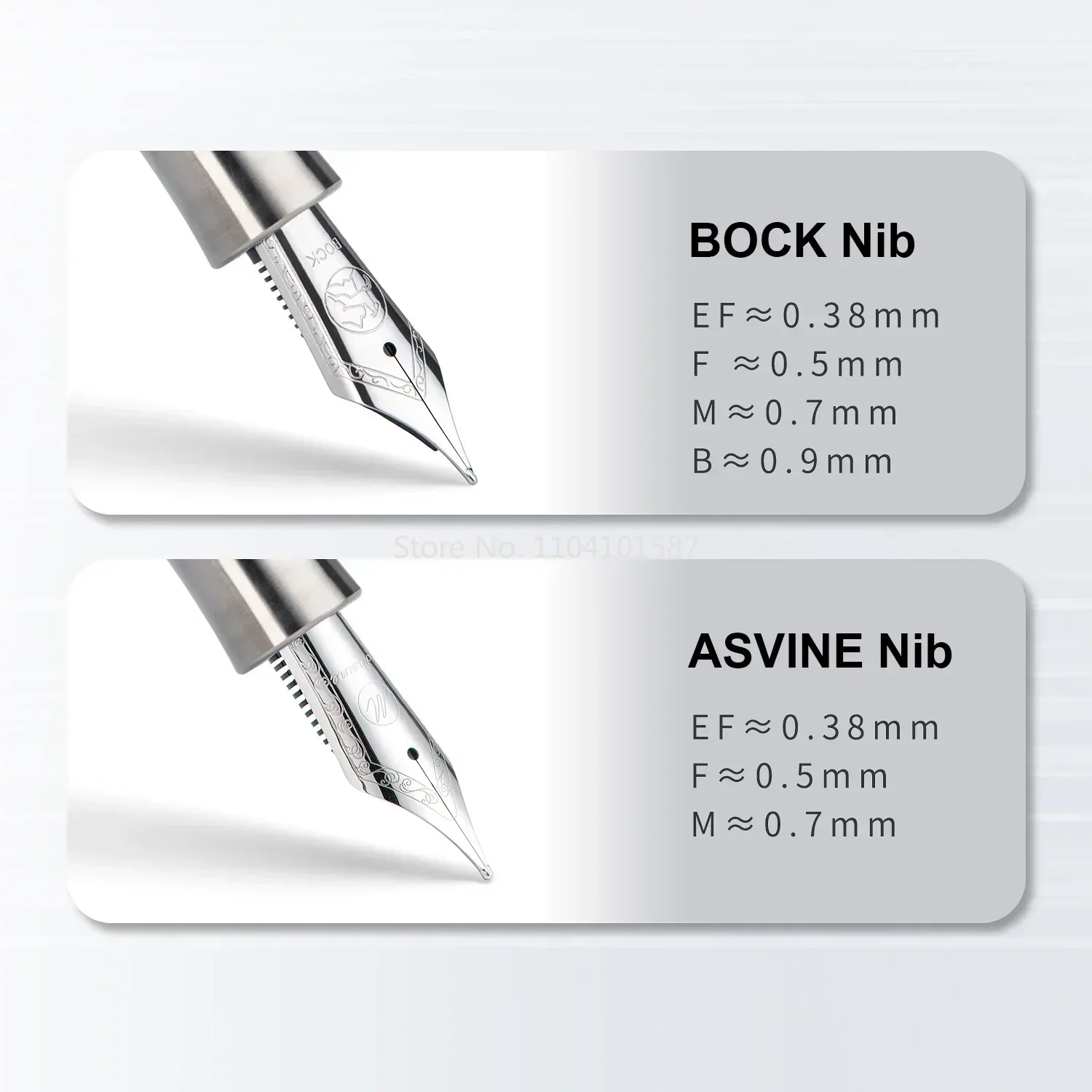 Imagem -03 - Asvine P36 Piston Filling Fountain Pen Nib ef f m Titânio e Acrílico Escrita Suave Caneta Presente Office Business Novo