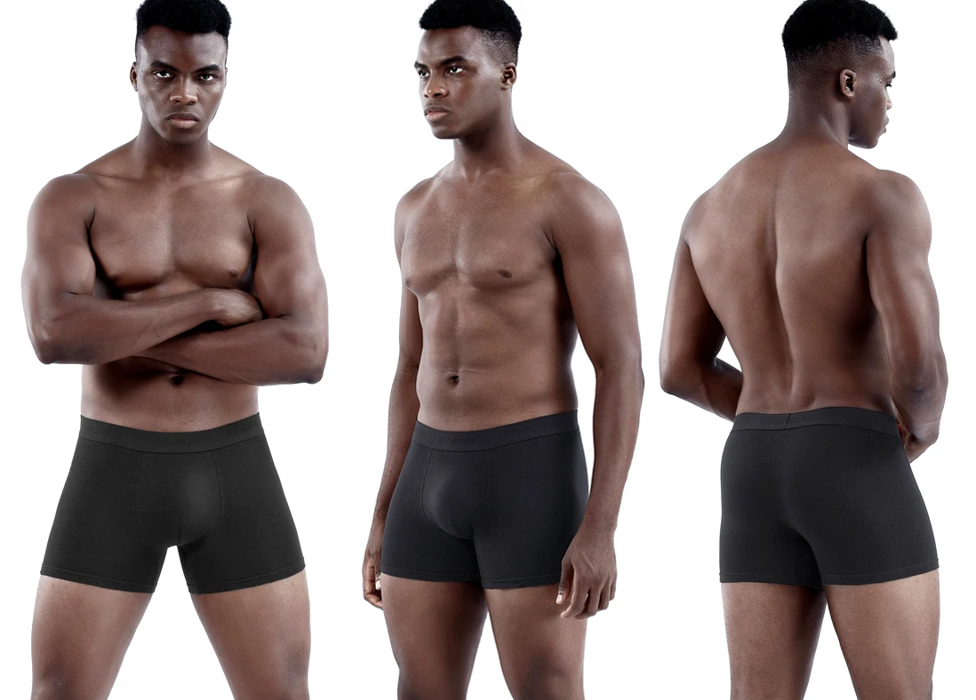 3 stücke Schlüpfer der Männer Sexy Druck Unterwäsche für Mann Solide Homme Unterhose Baumwolle Herren Boxer Shorts Männliche Badehose geschenk – Detail 6