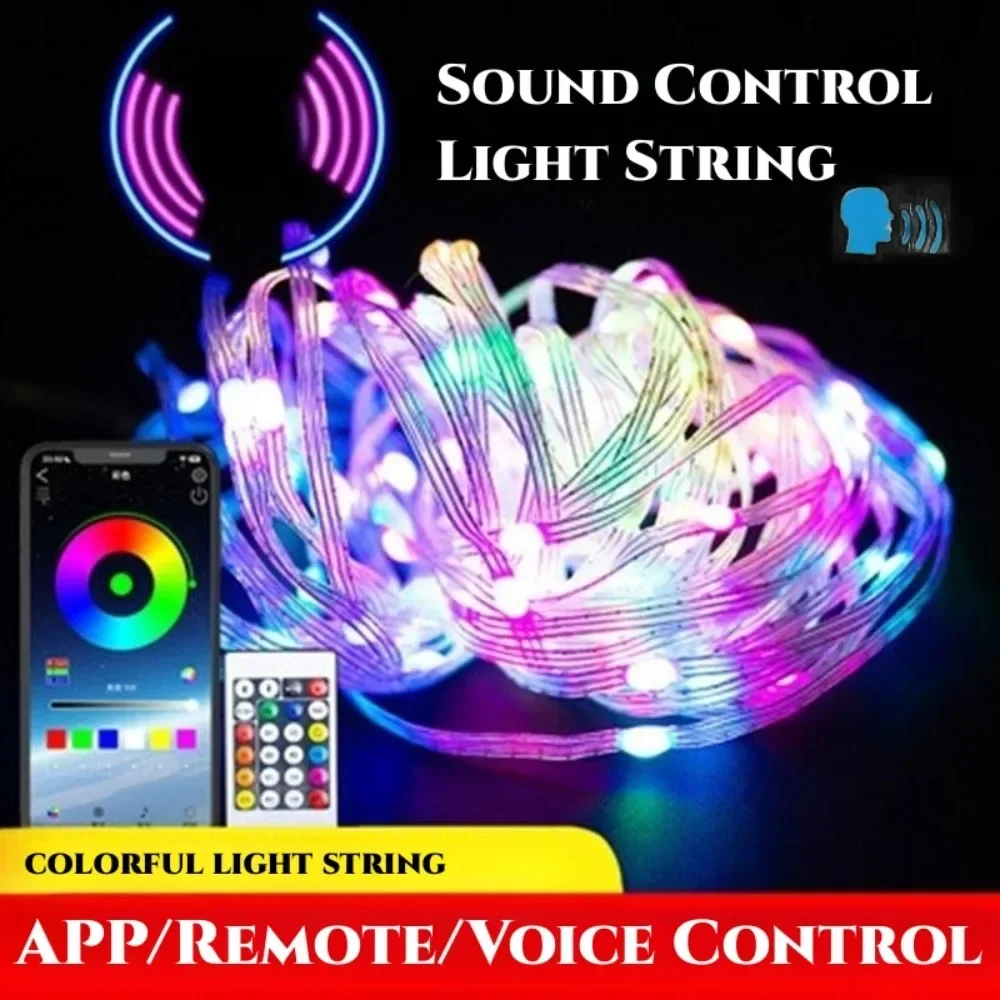 LED String Lights Orchard Patio Fairy Light Changing Waterproof Wedding Party Christmas Decorations