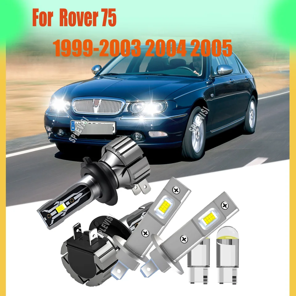 

H1 H7 LED Headlight Bulbs Optimal Light Focus Aviation Aluminum Heat Sink For Rover 75 1999 2000 2001 2002 2003 2004 2005