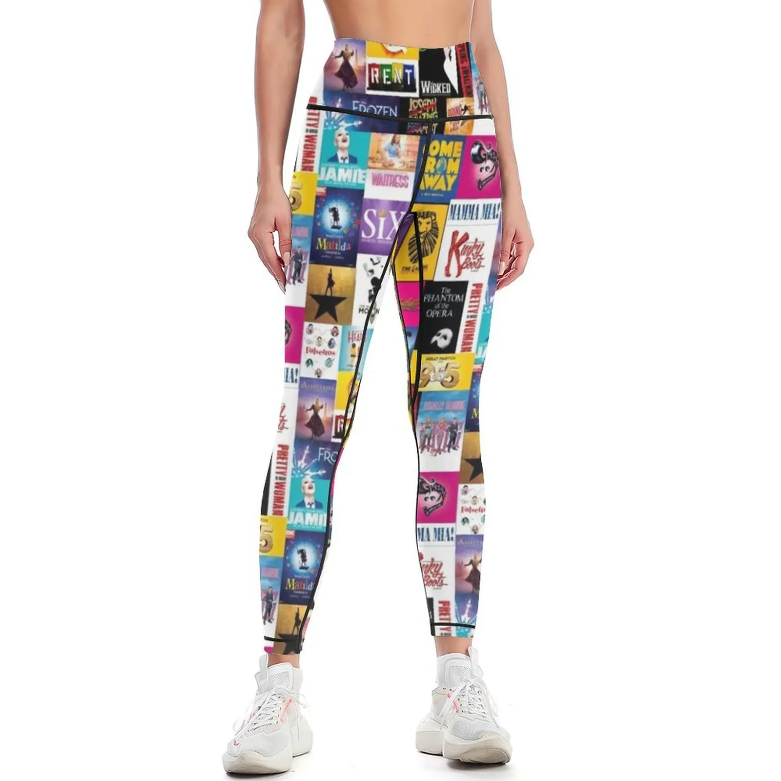 Musical Collage Leggings legging gym workout shorts gym's sportswear Womens Leggings