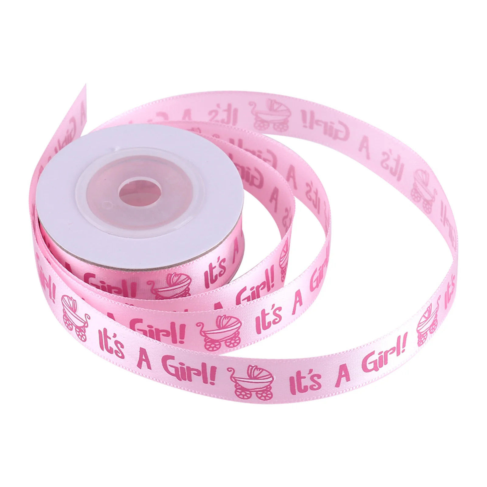 10Yards/Roll IT IS A GIRL Baby Shower Christening Party Favor Gift Stain Ribbon