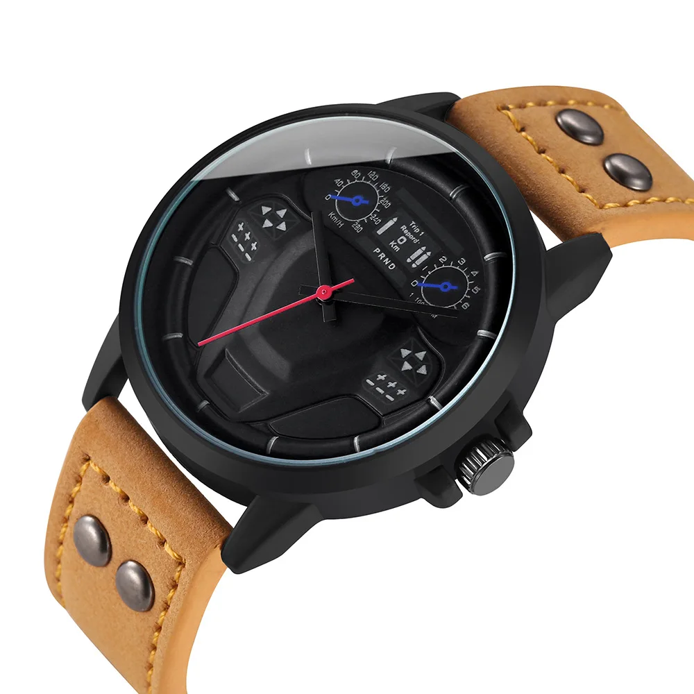 

Fashion Minimalist Quartz Calendar Man's Wrist Watch Leather Strap Sport Business Clock Watches for Men SOKI1053