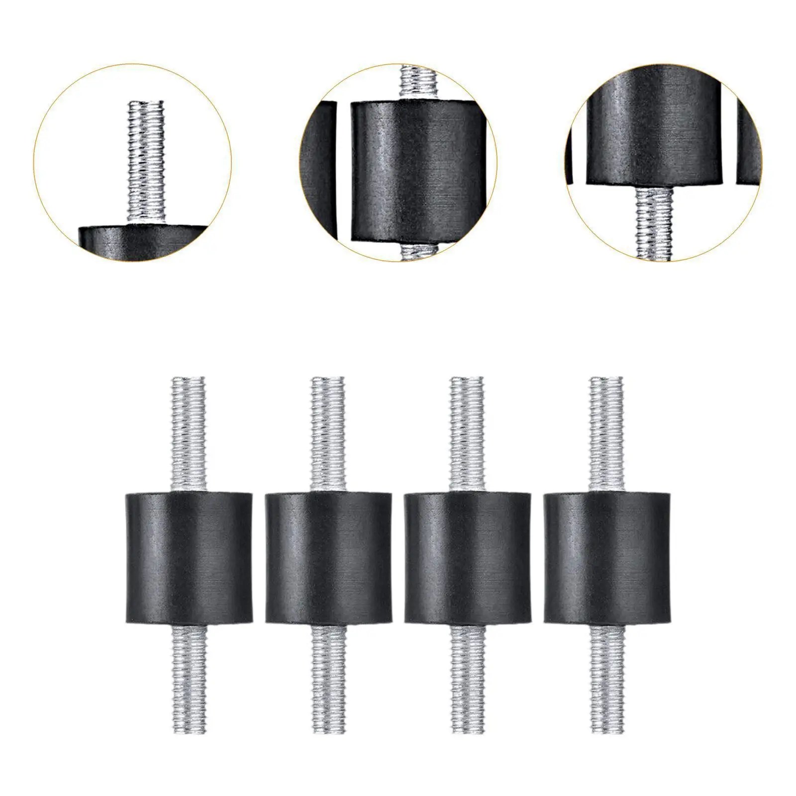 4x Rubber Studs Shock Absorber Rubber Mounts M5 Stud Anti Vibrations Isolator Mounts for Car Engines Garage Motor Boat Coils