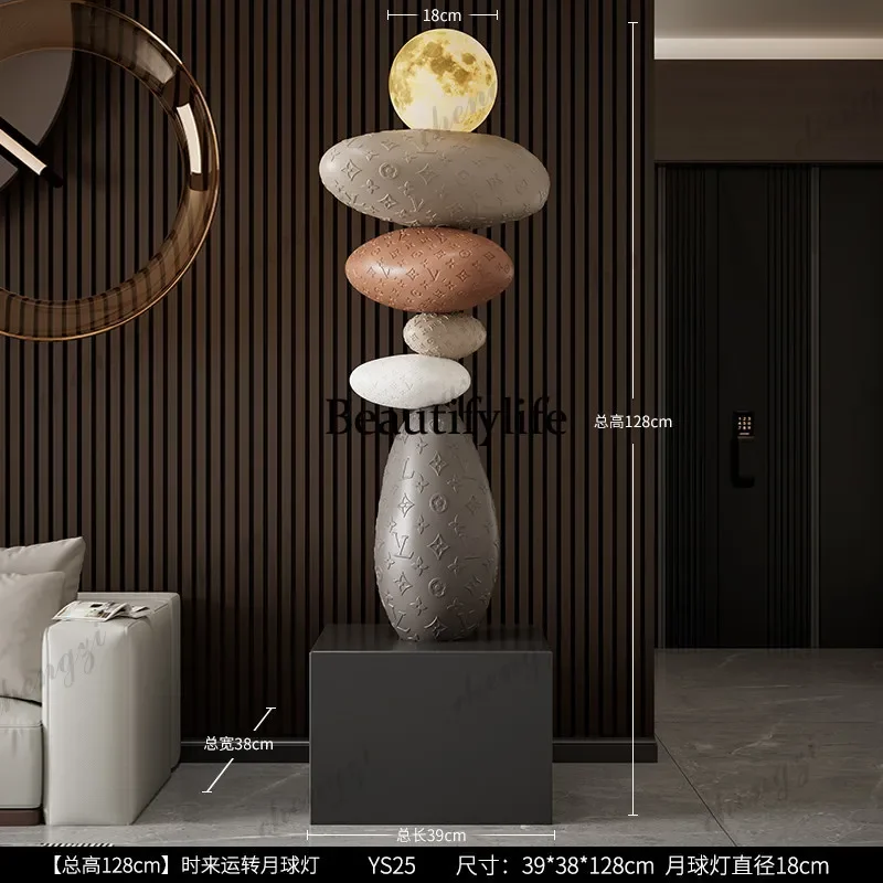 A74Living room ornament, large floor-to-ceiling, decorative TV cabinet, housewarming gift next to the sofa