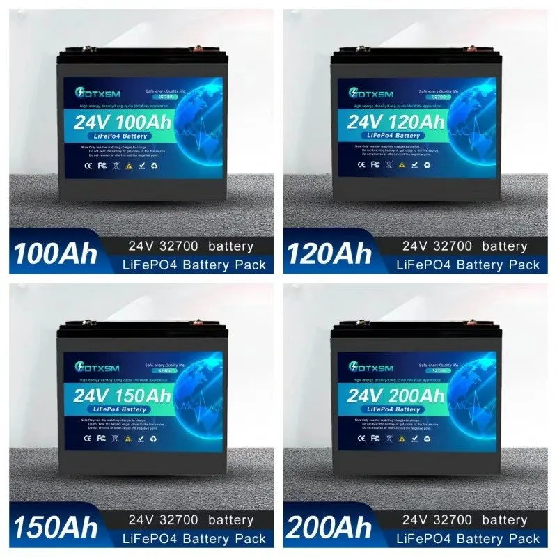 

32700 24V 120Ah LiFePO4 Battery, Built-in 200A BMS, 8000+ Cycles, Perfect for RV/Camper, Solar, Marine, Overland/Van, Off-Grid.