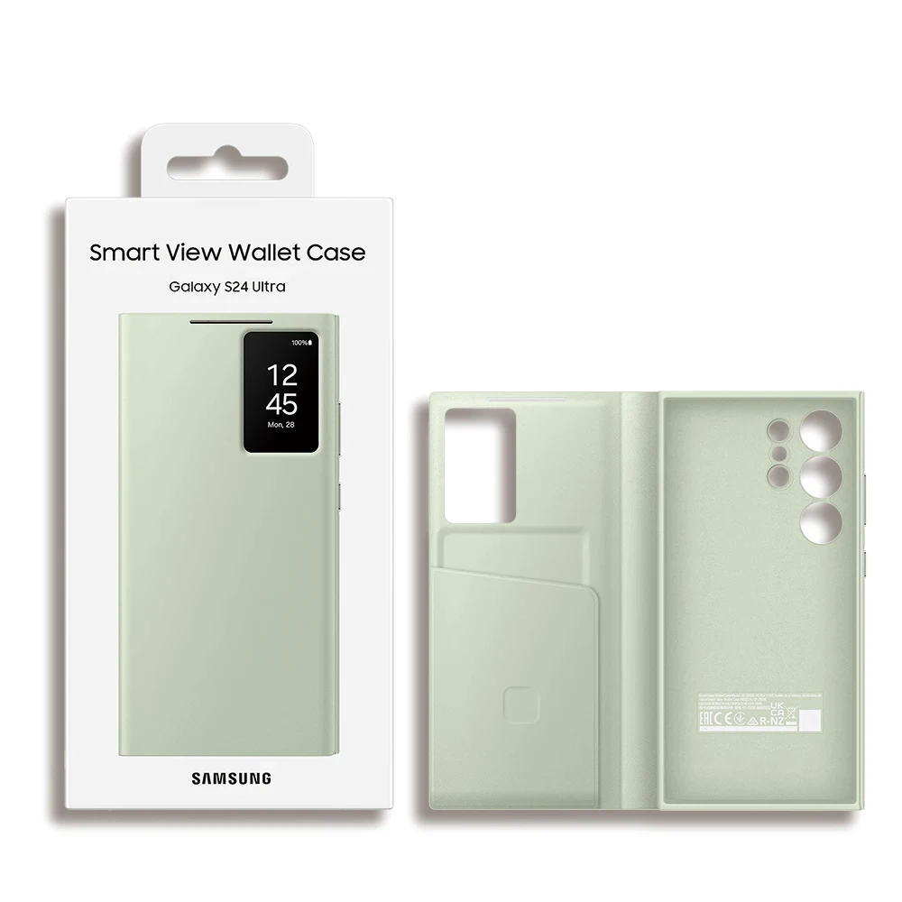 Originele Samsung Smart View Wallet Smartphone-hoes voor Galaxy S24 Ultra Smart View Wallet Flip Case EF-ZS928