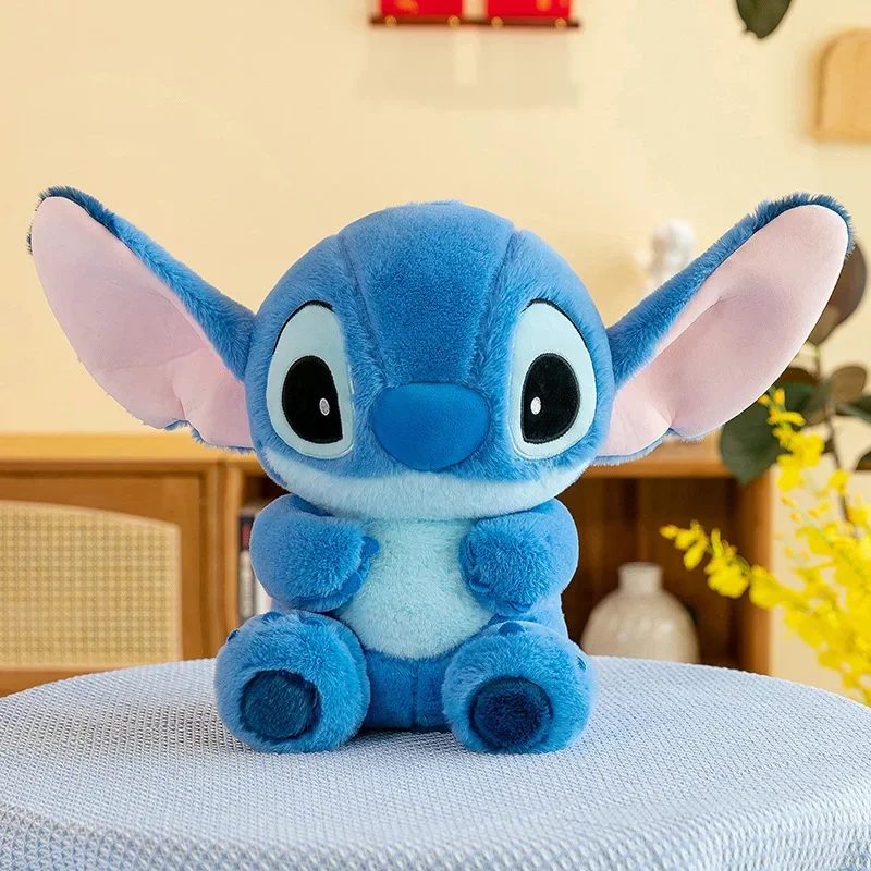 

Плюшевые куклы Disney Kawaii Stitch, Мультяшные мягкие животные, синий, 28/40 см, декоративная подушка, игрушки для детей, прекрасный подарок