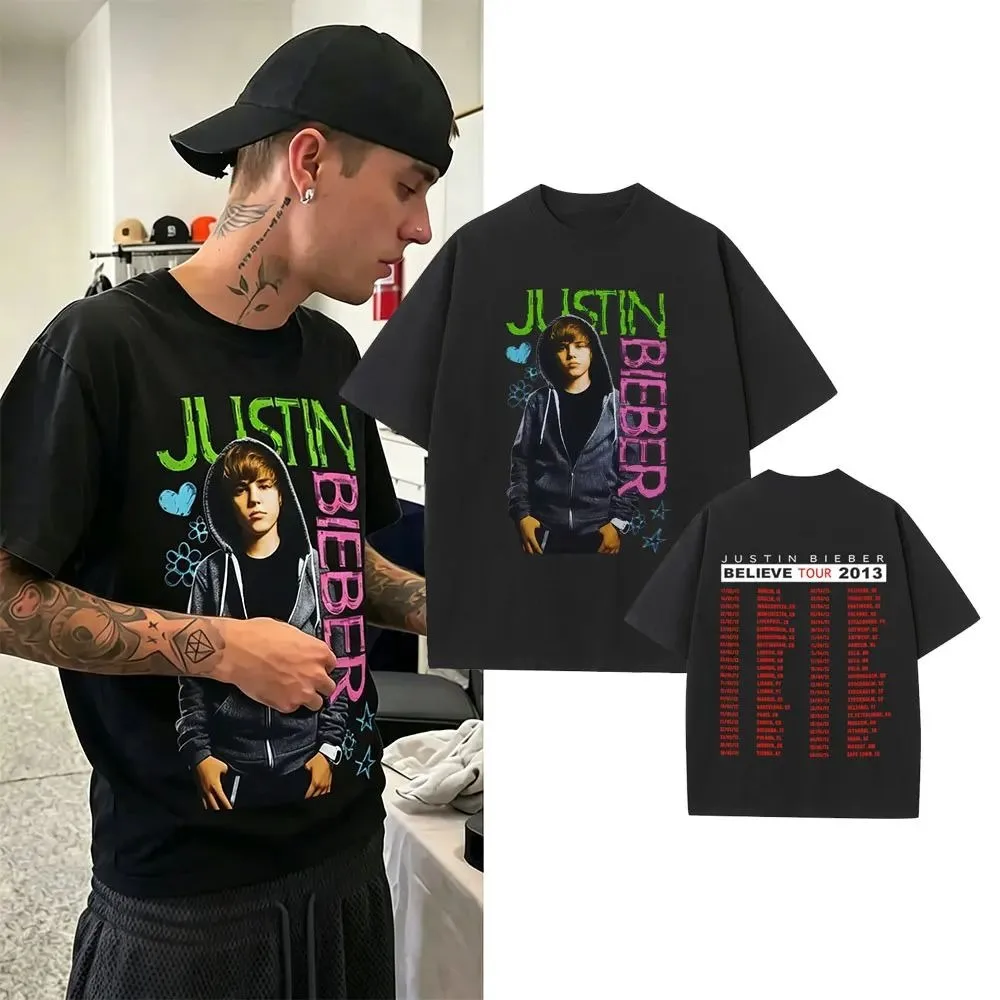 Justin Bieber Believe Tour 2013 T-shirt Men Women Hip Hop Fashion