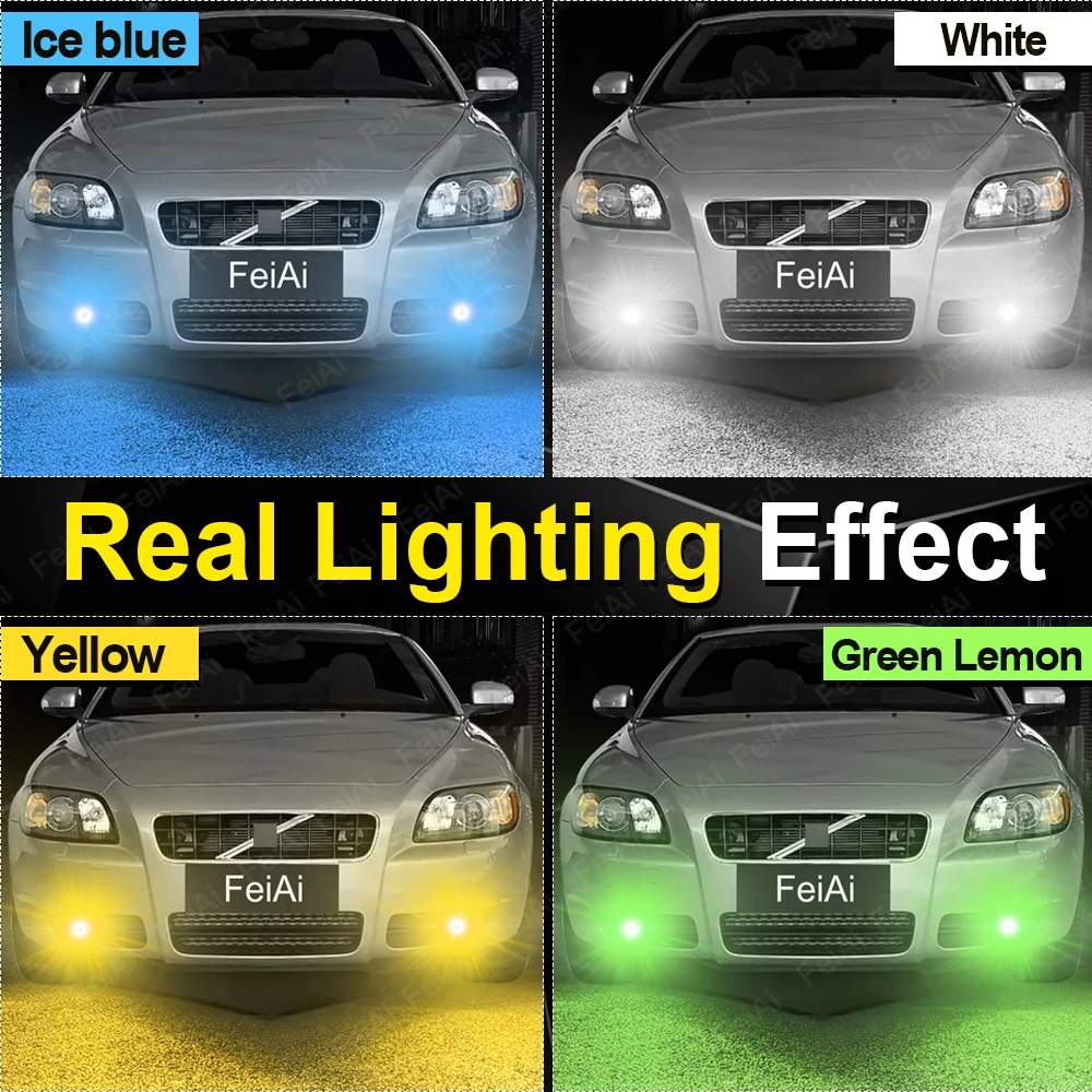 ل فولفو C70 أضواء الضباب LED C70 2nd Gen الجبهة الضباب الخفيف ثنائي اللون الملحقات 2006-2013 2012 2011 2010 2009 2008 2007 الأصفر #2