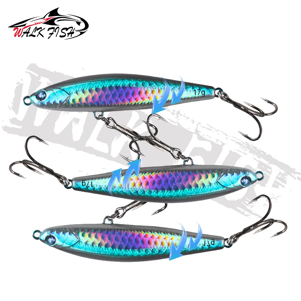 WALK FISH 1 Stück 12g-28g Sinkender Weitwurf-Pencil-Hardbait, Stickbait-Wobbler für Salzwasser, Meerbarsch, Forelle, Hecht, Angelzubehör – Detail 5