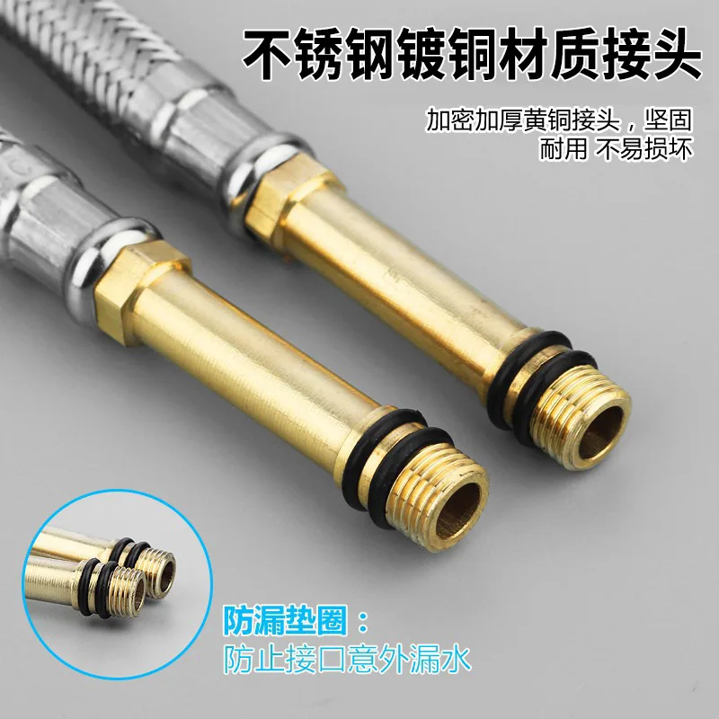 60/80/100 سنتيمتر 1 قطعة الفولاذ المقاوم للصدأ مرنة أنابيب السباكة المطبخ الباردة الساخنة خلاط صنبور إمدادات المياه الأنابيب خراطيم الحمام جزء