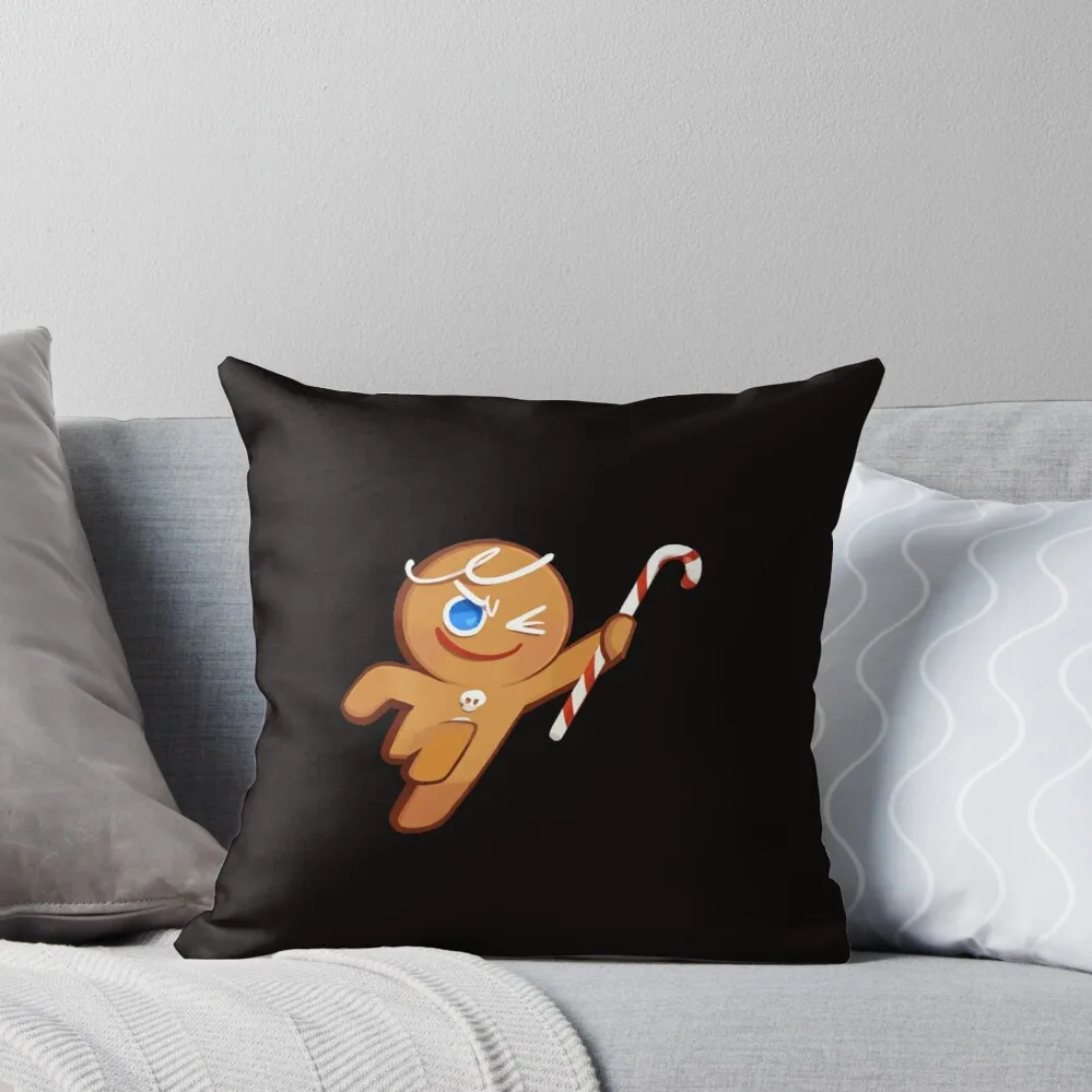 Gingerbrave Smirk! Cookie Run Ovenbreak Throw Pillow Elastic Cover For Sofa ornamental pillows