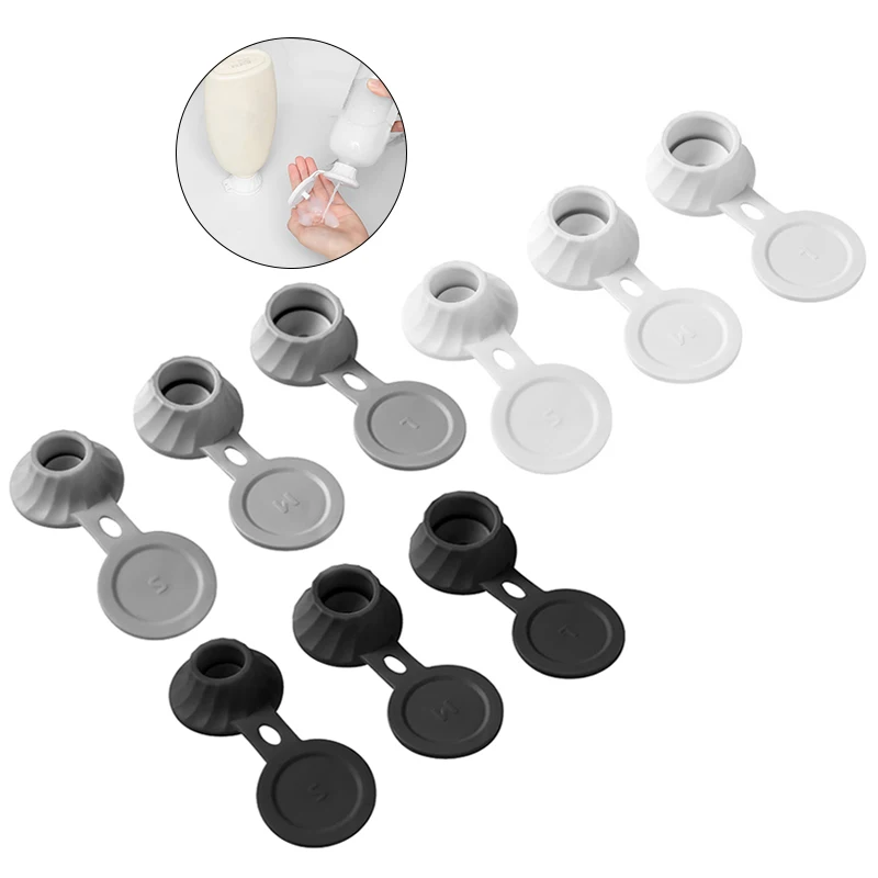 Inverted Bottle Caps Inverted Caps Flipping Bottle Set 3Pcs 3 Sizes Adapters Transfer Connector Get Every Drop Out Of Lotions