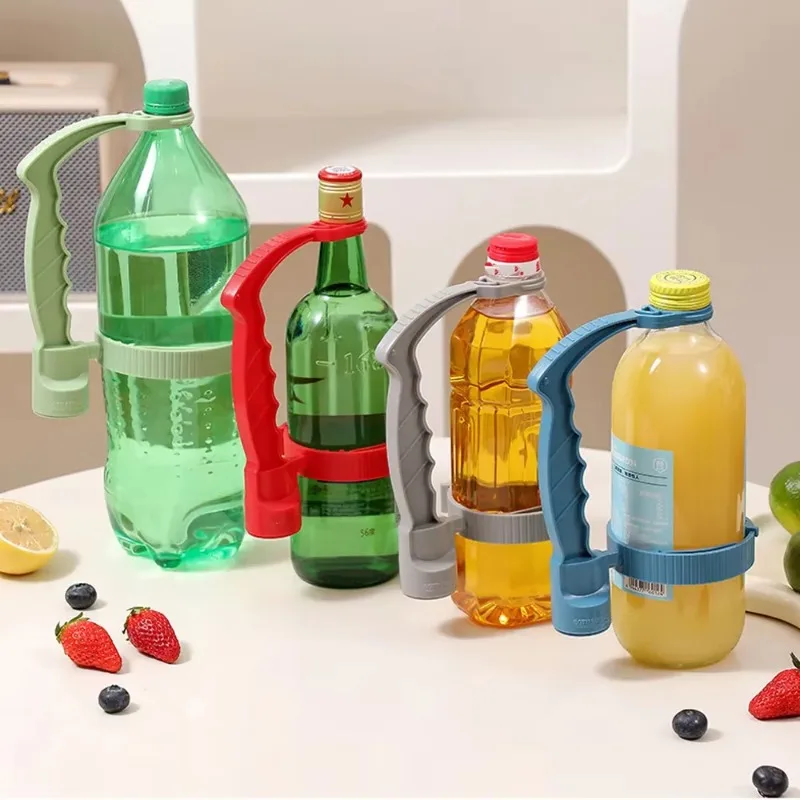 1pcs Beverage Handle Grab Handle Beverages Bottle Inverting Handle Holder Adjustable Flow Rate Control Built-in Bottle Opener
