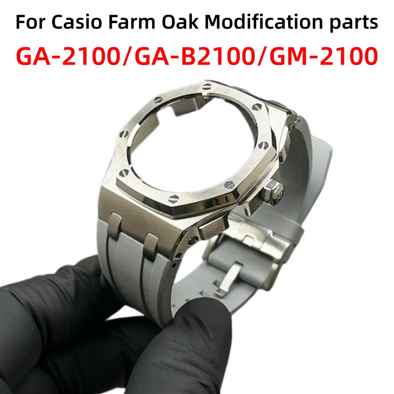 kit-de-modificacion-para-casio-gshock-ga-2100-ga2100-gm2100-gma-s2100-estilo-farmhouse-oak-bisel-metalico-modificado-correa-de-reloj-de-caucho-fluorado-fkm