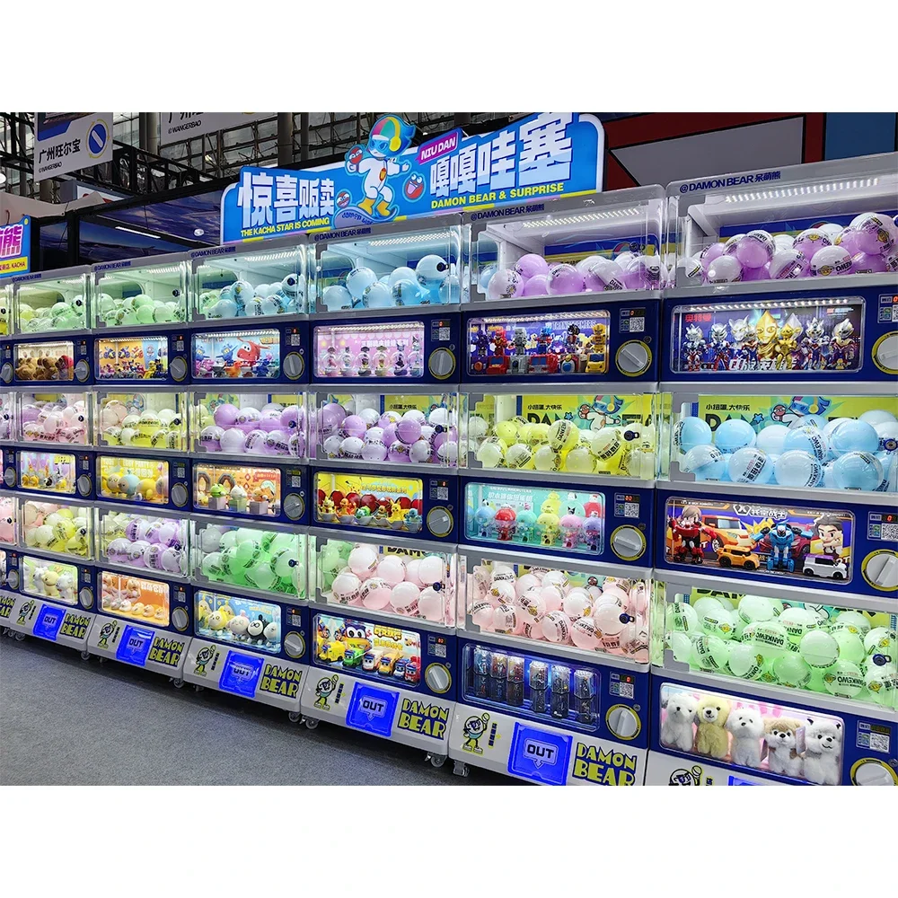 

#Shopping Mall Egg Twisting Game Machine Damon Bear Prize Doll Capsule Gashapon Vending Machine For Children