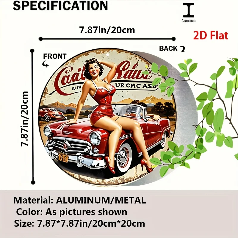 [2D Flat] Vintage Car Girl 8x8