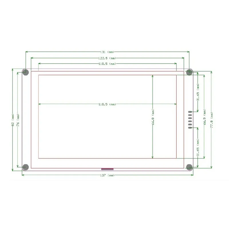 Vl- painel de toque capacicapacismart inteligente, tpolegadas, module, módulo de tela lcd