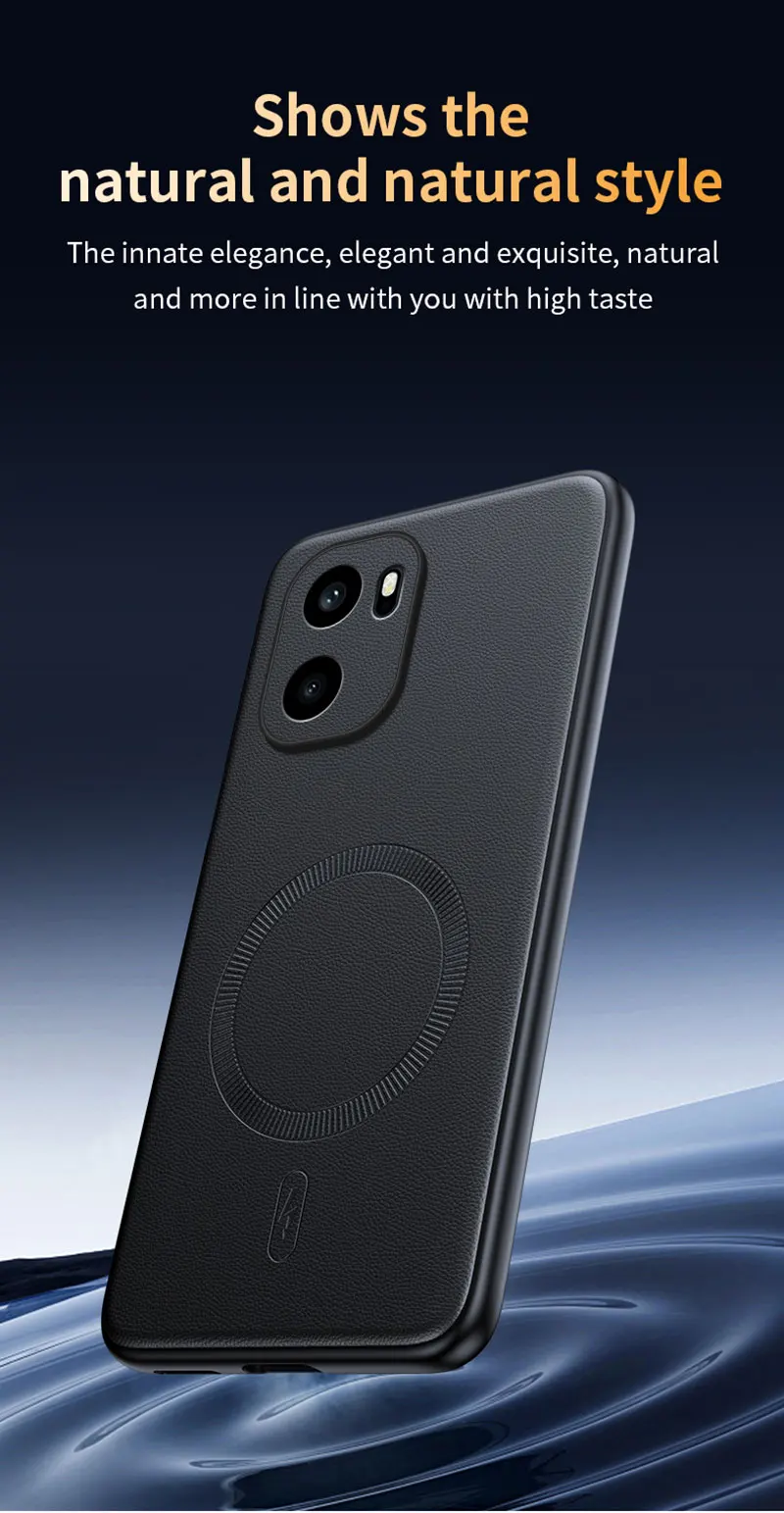 Für OnePlus Ace 6: Magnetische Lederhülle mit Schutzfunktion, Anti-Fingerabdruck, rutschfest, aus PC+TPU. – Detail 13