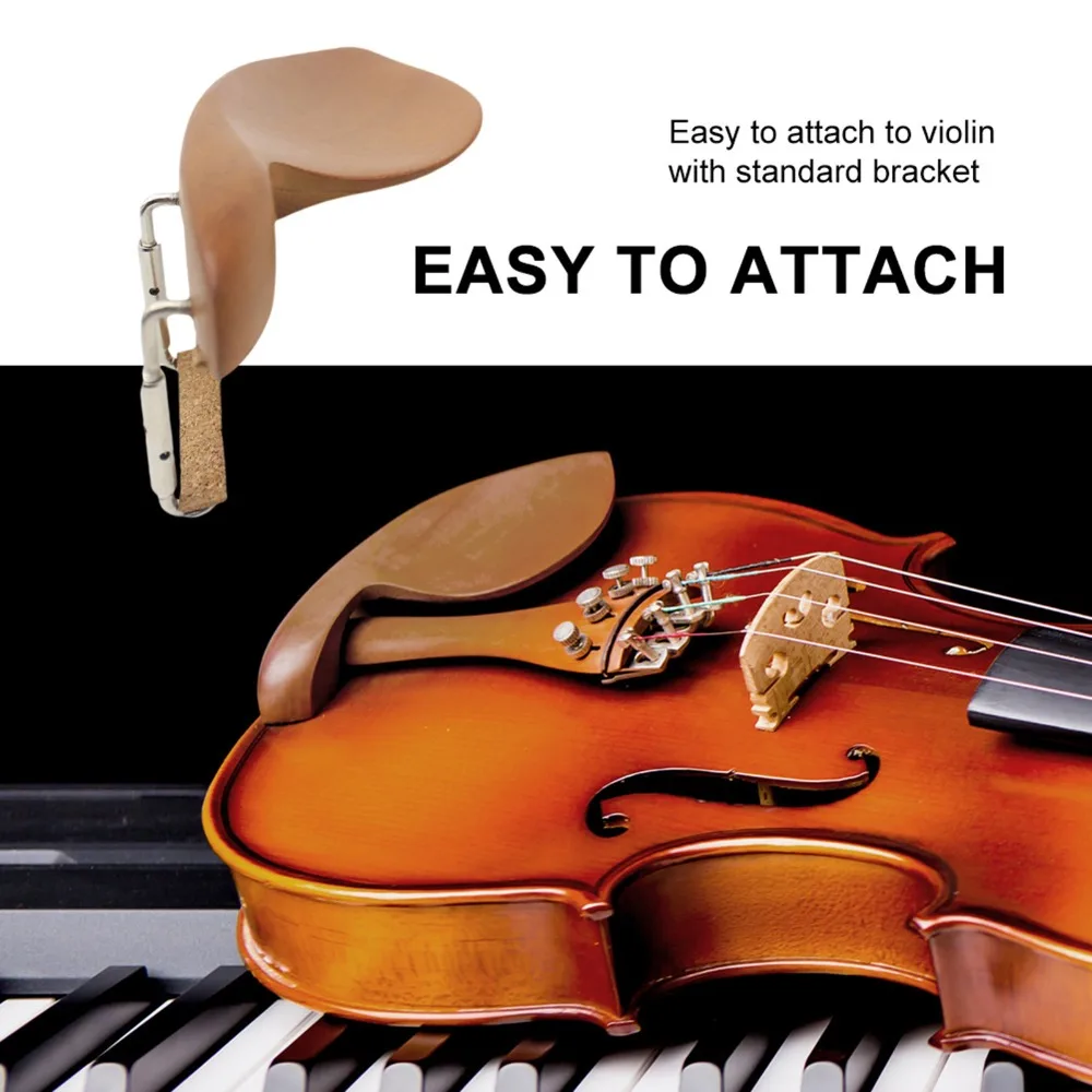 Wooden ​Violin Chinrest ​With Screws​ Chin Rest Bracket​ ​Ear Shape Chinrest​ ​Ear Shape ​Wooden Chin Rest​