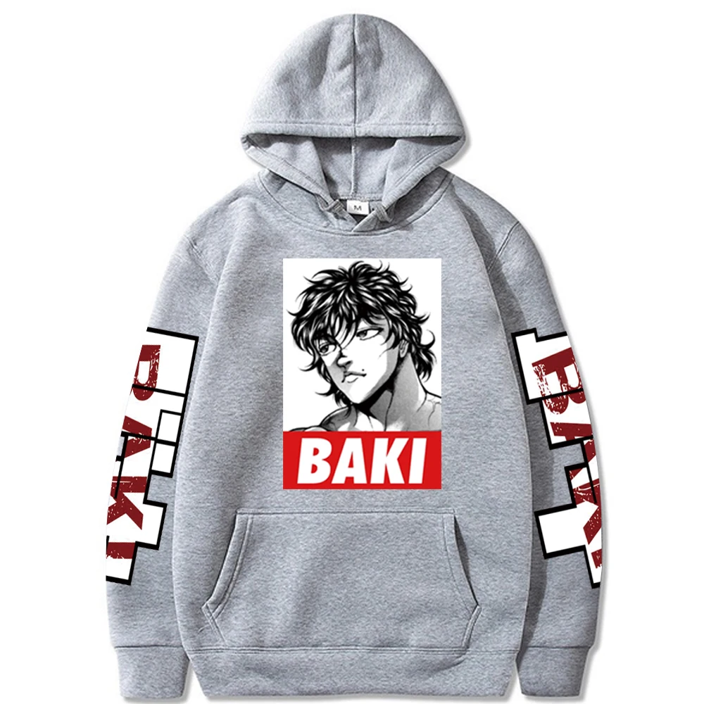 Anime Baki Hoodie The Grappler Hoodies Men Women Long Sleeve Harajuku Baki Hanma Graphics Casual Sweatshirts Clothes