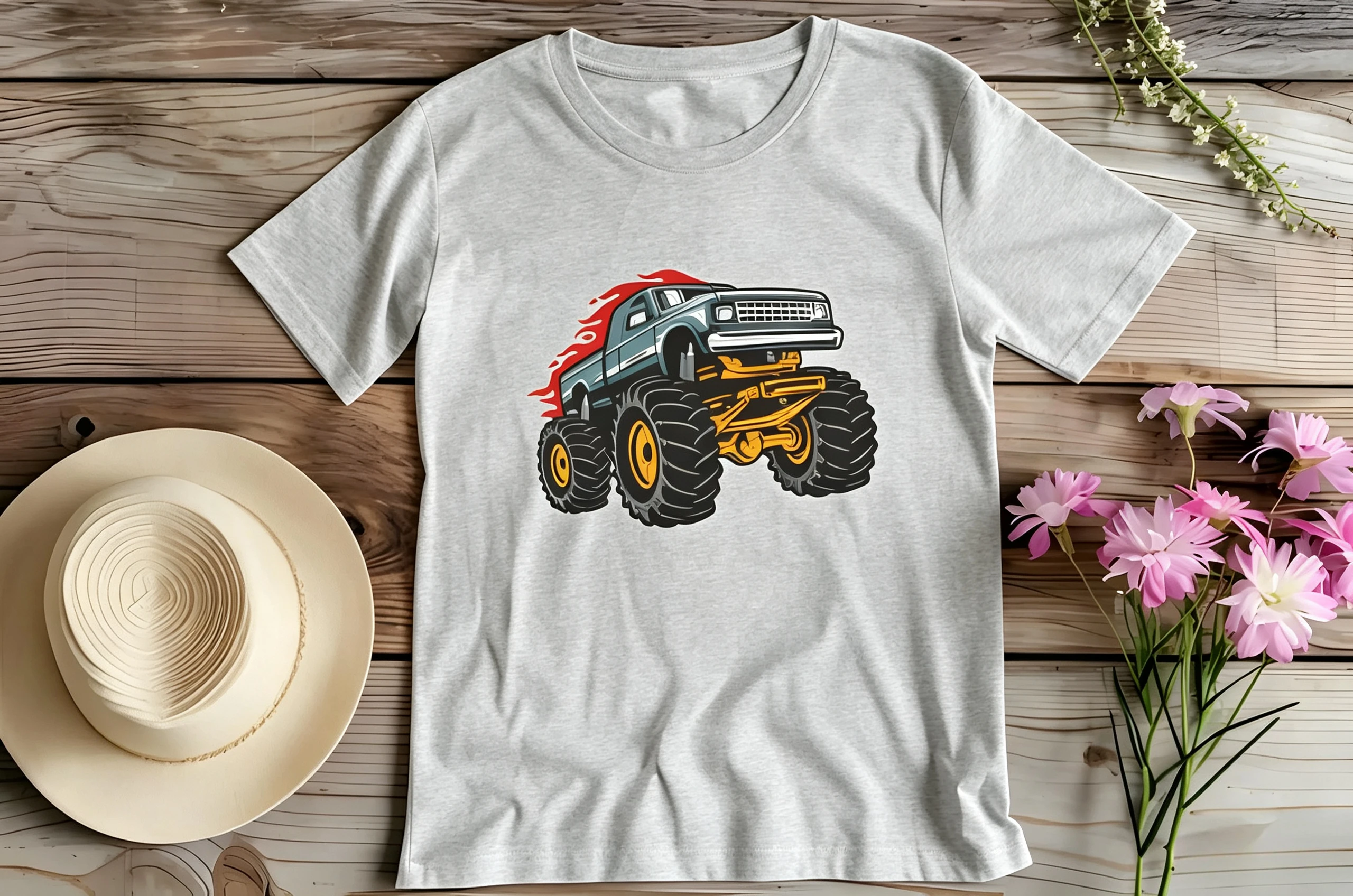 Embroidery Machine China - Monster Truck Machine Embroidery Design -