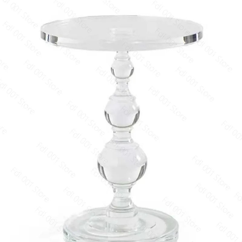 Transparent Acrylic Coffee Table, Living Room Side Table Round Tea Table Storage DeskBedside Table Nordic Furniture Customized