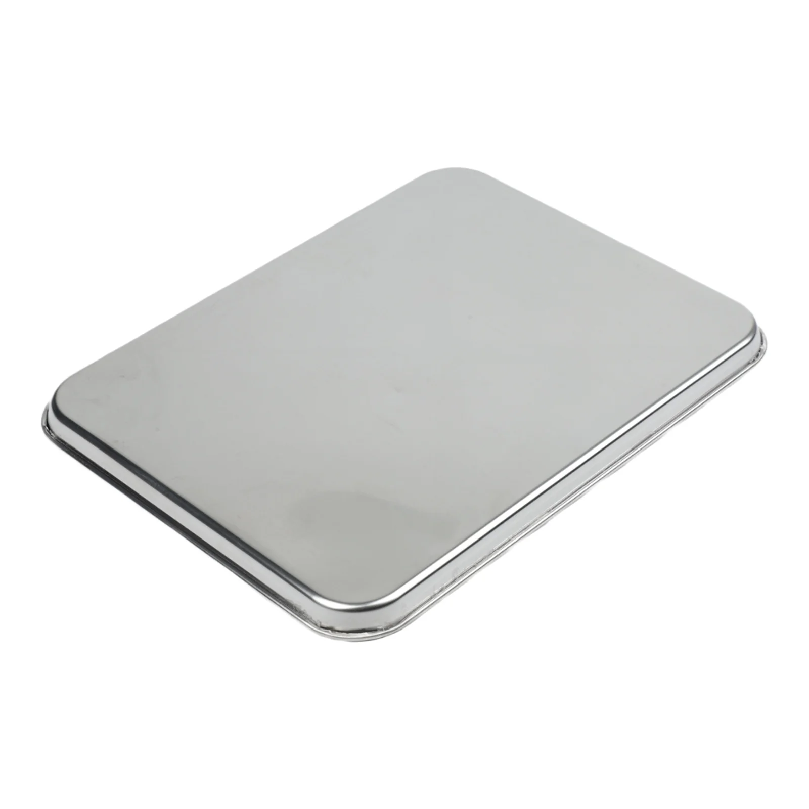 Commercial Stainless Steel Rectangular Flat Bottom Tray for BBQ Cooking Setup and Restaurant Food Serving Functions