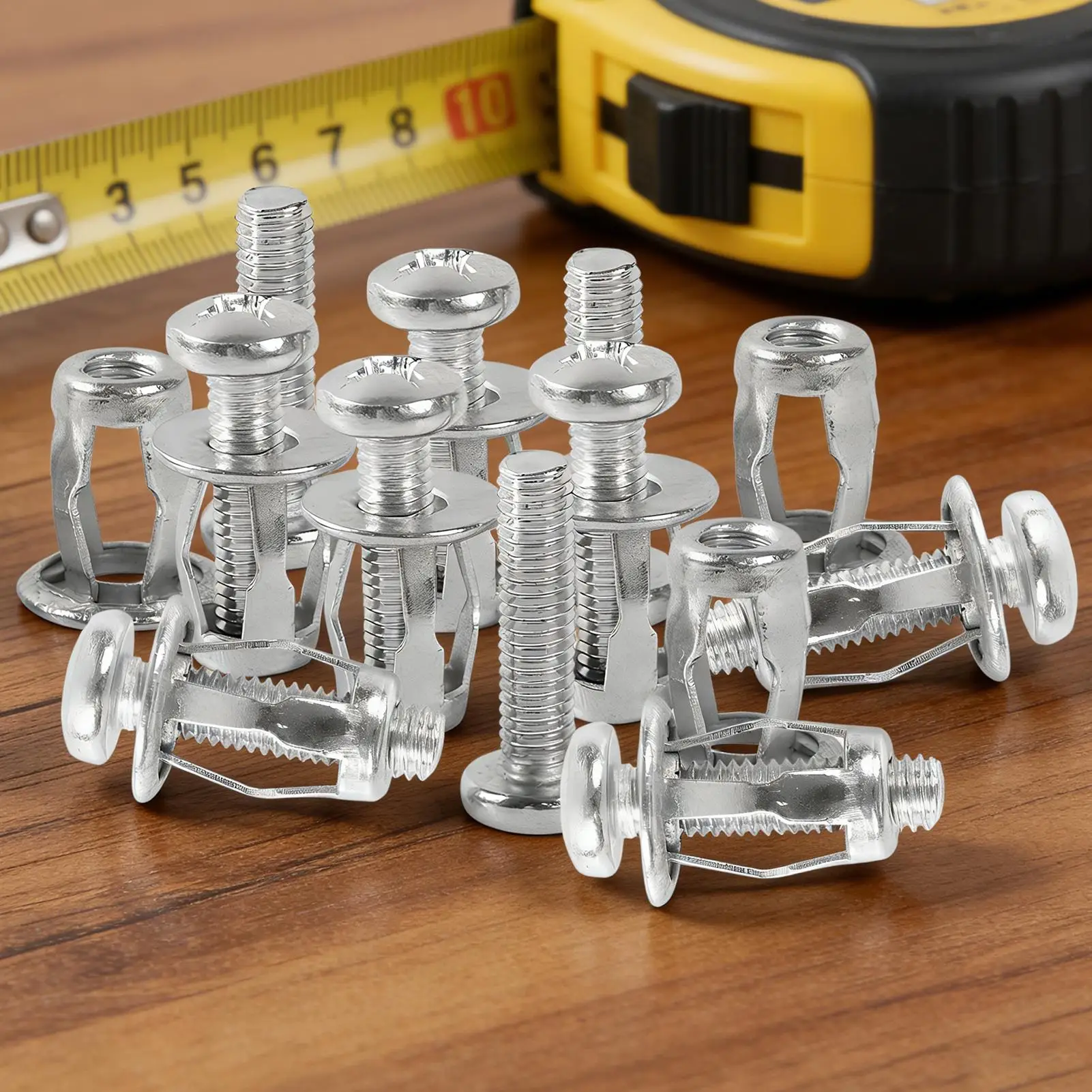 10 Pieces Expansion Screws Expansion Petal Bolts Metal Nut with Screws for Household Automotive Sedan SUV RV Commercial