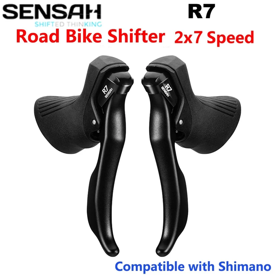 

SENSAH R7 STI 2X7 Road Bike Shifters Lever Brake 2x7 Speed Road Bicycle Derailleur Compatible Shimano R6800 Claris Sora