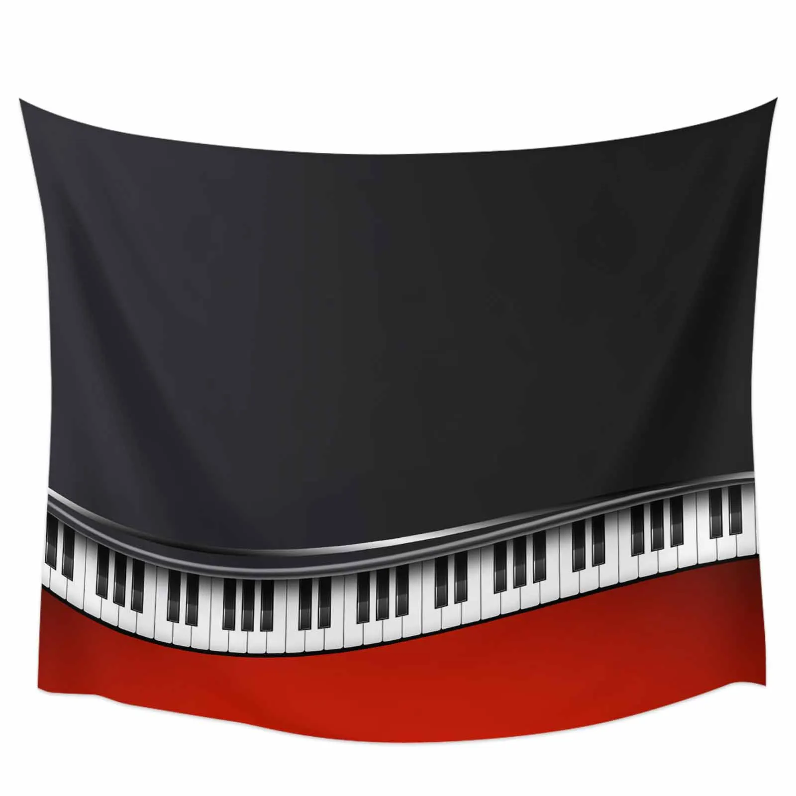 Red And Black Piano Keys Music Tapestry Wall Hanging Custom Boho Decoration Wall Tapestry Home Decor Hanging Cloth